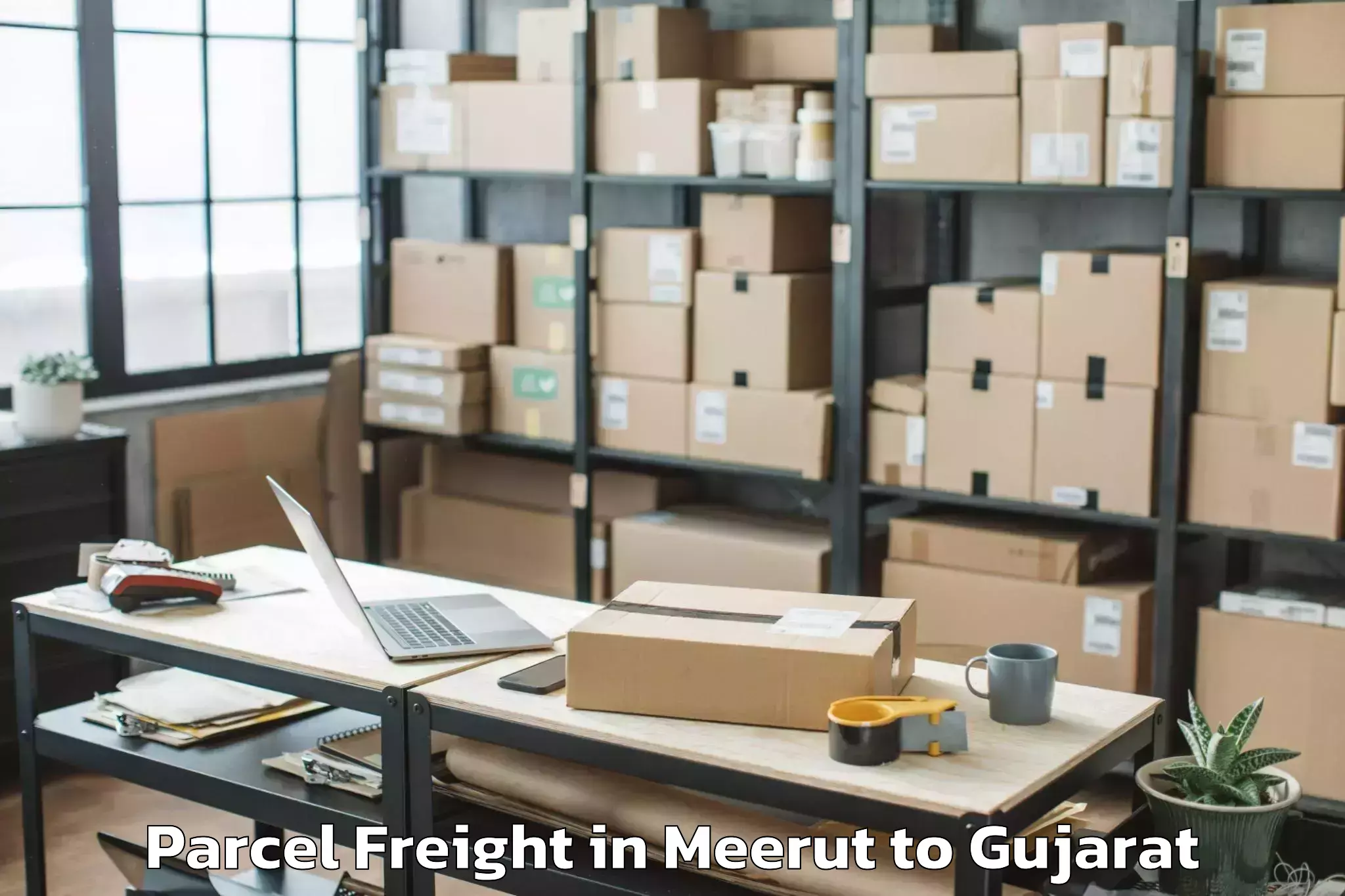 Comprehensive Meerut to Jhalod Parcel Freight